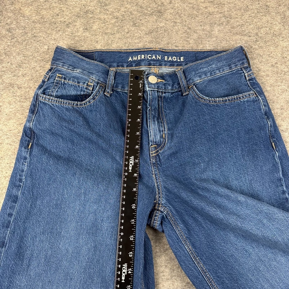 American Eagle Low Rise Ultra Wide Leg Denim Jeans 30" Cotton Blue Womens 4 - Picture 11 of 14